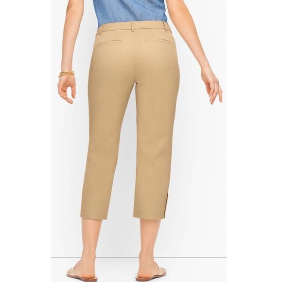 Talbots Perfect Skimmer Khaki Cropped Ankle Pants - Picture 1 of 4